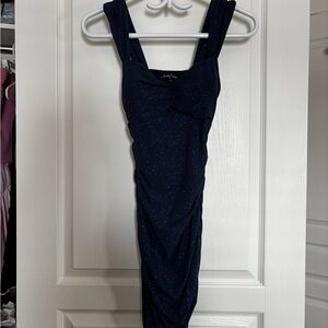 Envy & Grace Elegant Navy Blue Glitter Dress
